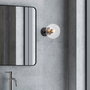 Opviq Atmaca - 10225 Lámpara de pared negra con tapa de cristal